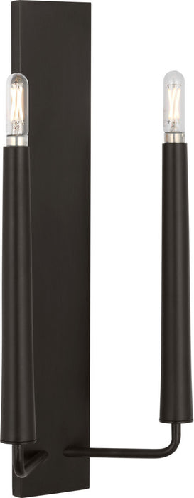 Myhouse Lighting Visual Comfort Studio - EW1252AI - Two Light Wall Sconce - Lois - Aged Iroged Iron