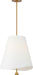 Myhouse Lighting Visual Comfort Studio - KSP1213BBS - Three Light Hanging Shade - Beauvoir - Burnished Brass/Burnished Brass