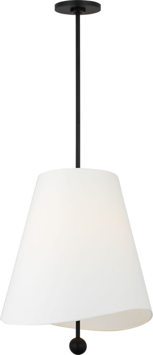 Myhouse Lighting Visual Comfort Studio - KSP1213MBK - Three Light Hanging Shade - Beauvoir - Midnight Black/Midnight Black