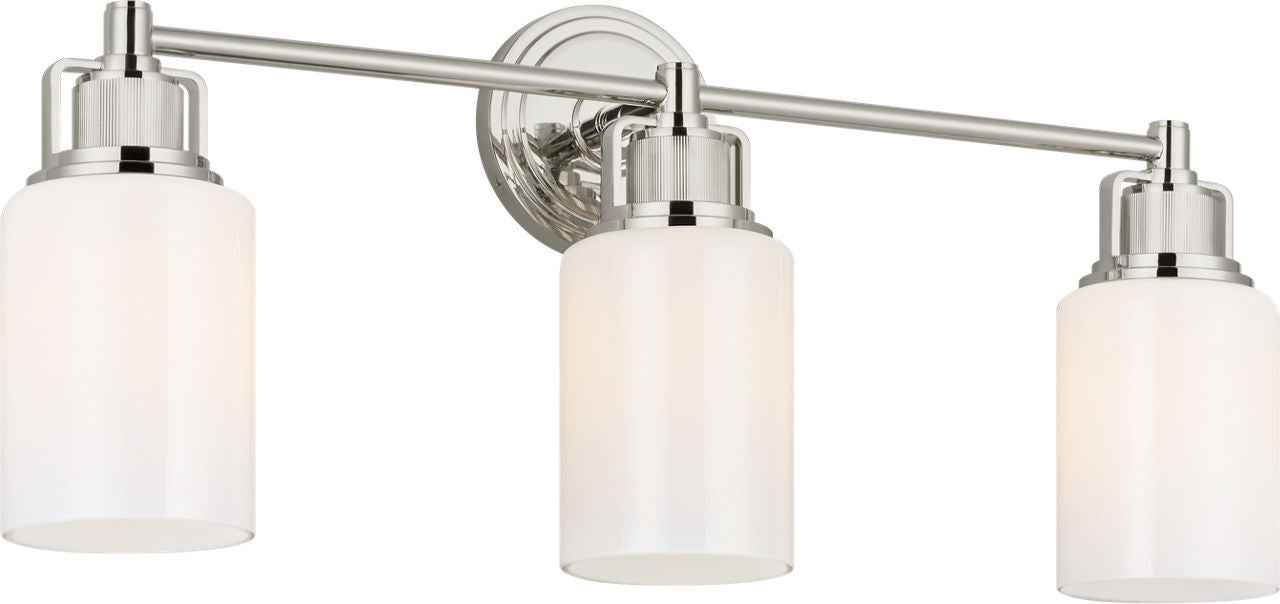 Myhouse Lighting Visual Comfort Studio - CV1113PN - Three Light Bath - Ashford - Polished Nickel/Polished Nickel