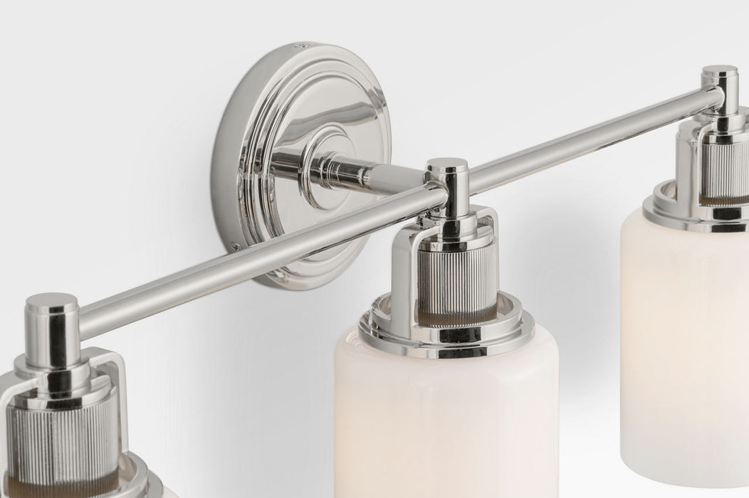 Myhouse Lighting Visual Comfort Studio - CV1113PN - Three Light Bath - Ashford - Polished Nickel/Polished Nickel