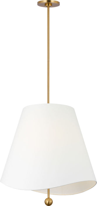 Myhouse Lighting Visual Comfort Studio - KSP1224BBS - Four Light Hanging Shade - Beauvoir - Burnished Brass/Burnished Brass