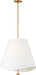 Myhouse Lighting Visual Comfort Studio - KSP1224BBS - Four Light Hanging Shade - Beauvoir - Burnished Brass/Burnished Brass