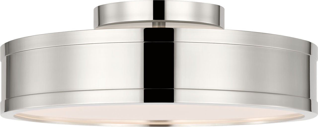 Myhouse Lighting Visual Comfort Studio - PCF1051PN - LED Semi Flush Mount - Dupont - Polished Nickel/Polished Nickel