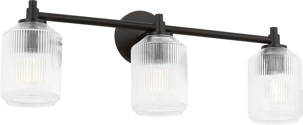 Myhouse Lighting Visual Comfort Studio - CV1093AI - Three Light Bath - Barstow - Aged Iroged Iron