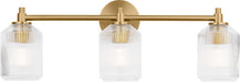 Myhouse Lighting Visual Comfort Studio - CV1093BBS - Three Light Bath - Barstow - Burnished Brass/Burnished Brass