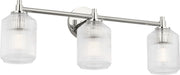 Myhouse Lighting Visual Comfort Studio - CV1093PN - Three Light Bath - Barstow - Polished Nickel/Polished Nickel