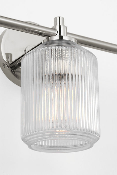 Myhouse Lighting Visual Comfort Studio - CV1093PN - Three Light Bath - Barstow - Polished Nickel/Polished Nickel