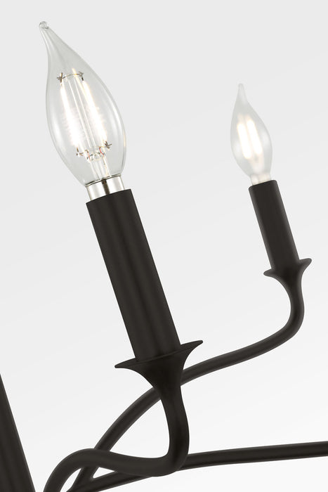 Myhouse Lighting Visual Comfort Studio - AC1226AI - Six Light Chandelier - Chatsworth - Aged Iroged Iron