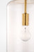 Myhouse Lighting Visual Comfort Studio - LXP1061BBS - One Light Pendant - Nodier - Burnished Brass/Burnished Brass