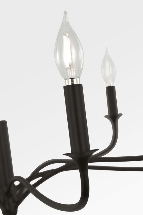 Myhouse Lighting Visual Comfort Studio - AC1218AI - Eight Light Chandelier - Chatsworth - Aged Iroged Iron