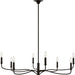 Myhouse Lighting Visual Comfort Studio - AC1218AI - Eight Light Chandelier - Chatsworth - Aged Iroged Iron