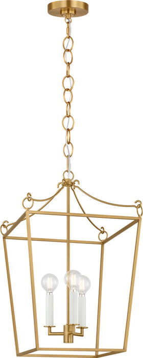 Myhouse Lighting Visual Comfort Studio - KSC1183BBS - Three Light Lantern - Carlyle - Burnished Brass/Burnished Brass