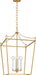 Myhouse Lighting Visual Comfort Studio - KSC1174BBS - Four Light Lantern - Carlyle - Burnished Brass/Burnished Brass