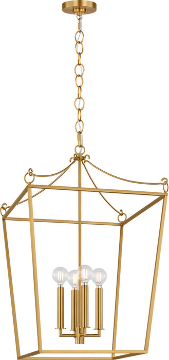 Myhouse Lighting Visual Comfort Studio - KSC1174BBS - Four Light Lantern - Carlyle - Burnished Brass/Burnished Brass