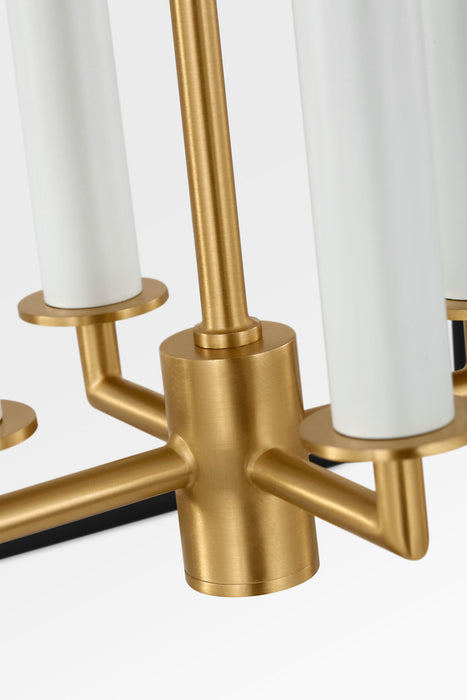 Myhouse Lighting Visual Comfort Studio - KSC1174MBK - Four Light Lantern - Carlyle - Midnight Black/Burnished Brass