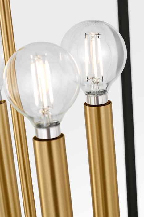 Myhouse Lighting Visual Comfort Studio - KSC1174MBK - Four Light Lantern - Carlyle - Midnight Black/Burnished Brass