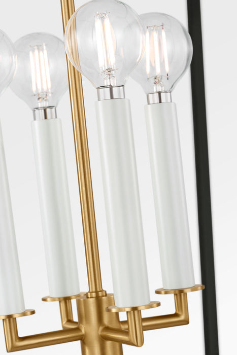 Myhouse Lighting Visual Comfort Studio - KSC1174MBK - Four Light Lantern - Carlyle - Midnight Black/Burnished Brass