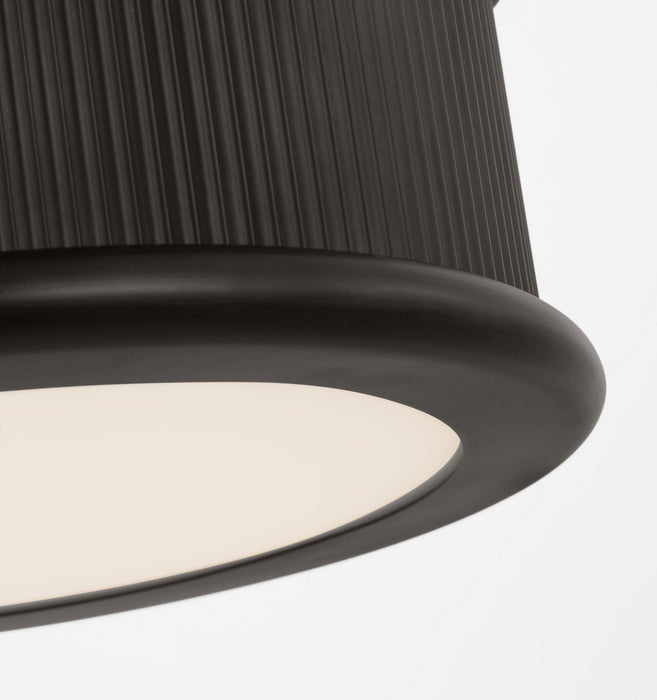Myhouse Lighting Visual Comfort Studio - PCF1033AI - Three Light Flush Mount - Ritz - Aged Iroged Iron