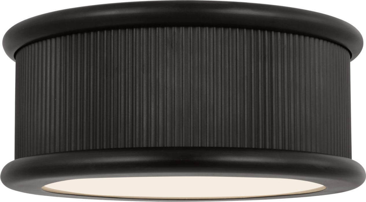 Myhouse Lighting Visual Comfort Studio - PCF1033AI - Three Light Flush Mount - Ritz - Aged Iroged Iron
