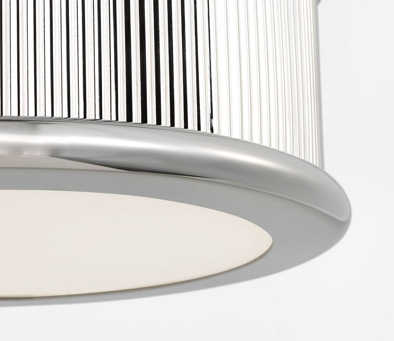Myhouse Lighting Visual Comfort Studio - PCF1033PN - Three Light Flush Mount - Ritz - Polished Nickel/Polished Nickel