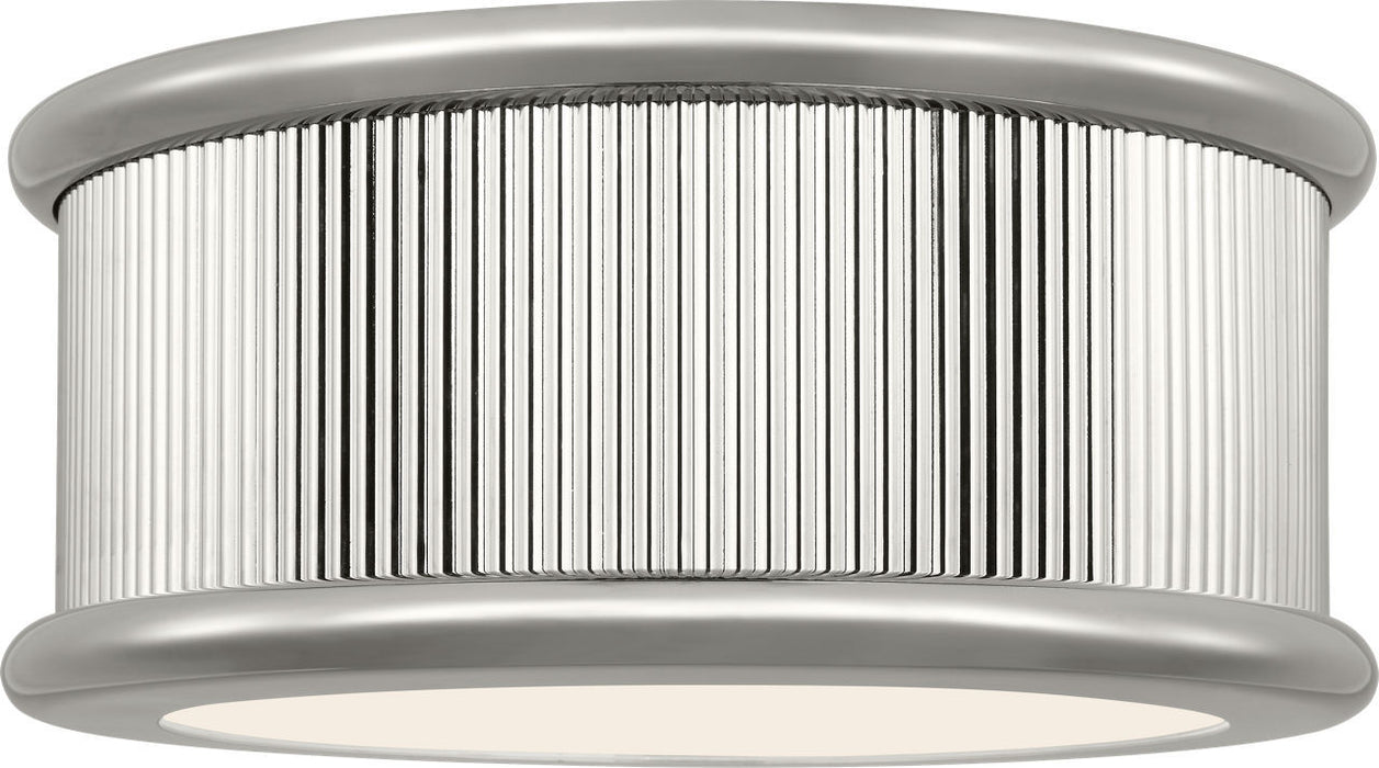 Myhouse Lighting Visual Comfort Studio - PCF1033PN - Three Light Flush Mount - Ritz - Polished Nickel/Polished Nickel