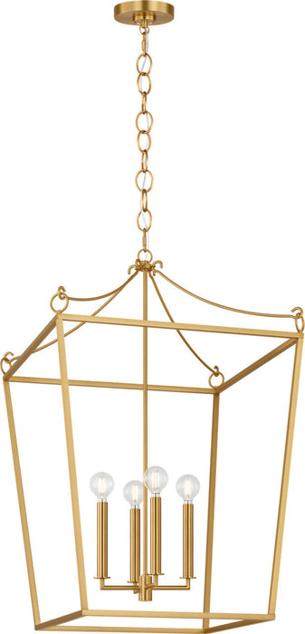 Myhouse Lighting Visual Comfort Studio - KSC1194BBS - Four Light Lantern - Carlyle - Burnished Brass/Burnished Brass