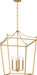 Myhouse Lighting Visual Comfort Studio - KSC1194BBS - Four Light Lantern - Carlyle - Burnished Brass/Burnished Brass