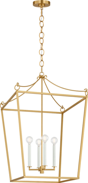 Myhouse Lighting Visual Comfort Studio - KSC1194BBS - Four Light Lantern - Carlyle - Burnished Brass/Burnished Brass