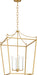 Myhouse Lighting Visual Comfort Studio - KSC1194BBS - Four Light Lantern - Carlyle - Burnished Brass/Burnished Brass