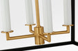 Myhouse Lighting Visual Comfort Studio - KSC1194MBK - Four Light Lantern - Carlyle - Midnight Black/Burnished Brass