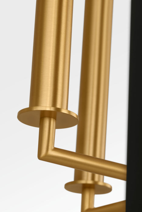 Myhouse Lighting Visual Comfort Studio - KSC1194MBK - Four Light Lantern - Carlyle - Midnight Black/Burnished Brass