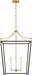 Myhouse Lighting Visual Comfort Studio - KSC1194MBK - Four Light Lantern - Carlyle - Midnight Black/Burnished Brass