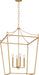 Myhouse Lighting Visual Comfort Studio - KSC1204BBS - Four Light Lantern - Carlyle - Burnished Brass/Burnished Brass