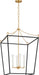 Myhouse Lighting Visual Comfort Studio - KSC1204MBK - Four Light Lantern - Carlyle - Midnight Black/Burnished Brass