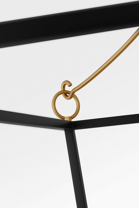 Myhouse Lighting Visual Comfort Studio - KSC1204MBK - Four Light Lantern - Carlyle - Midnight Black/Burnished Brass