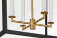 Myhouse Lighting Visual Comfort Studio - KSC1204MBK - Four Light Lantern - Carlyle - Midnight Black/Burnished Brass