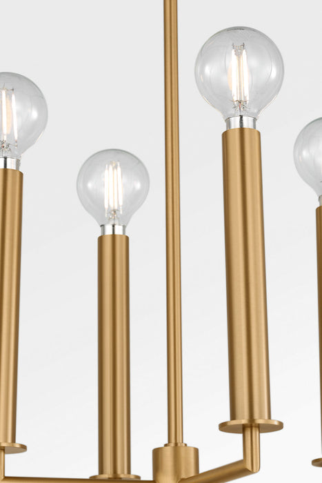 Myhouse Lighting Visual Comfort Studio - KSC1204MBK - Four Light Lantern - Carlyle - Midnight Black/Burnished Brass