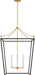 Myhouse Lighting Visual Comfort Studio - KSC1204MBK - Four Light Lantern - Carlyle - Midnight Black/Burnished Brass