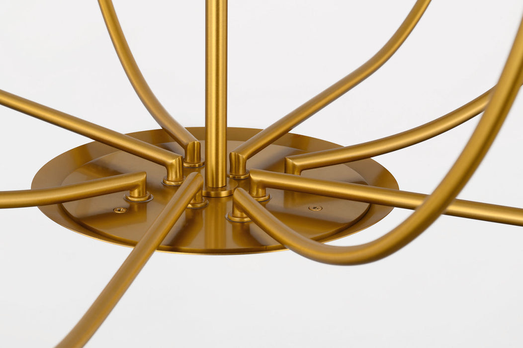 Myhouse Lighting Visual Comfort Studio - EC1198BBS - Eight Light Chandelier - Lois - Burnished Brass/Burnished Brass