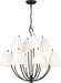 Myhouse Lighting Visual Comfort Studio - CC18312AI - 12 Light Chandelier - Marina - Aged Iroged Iron