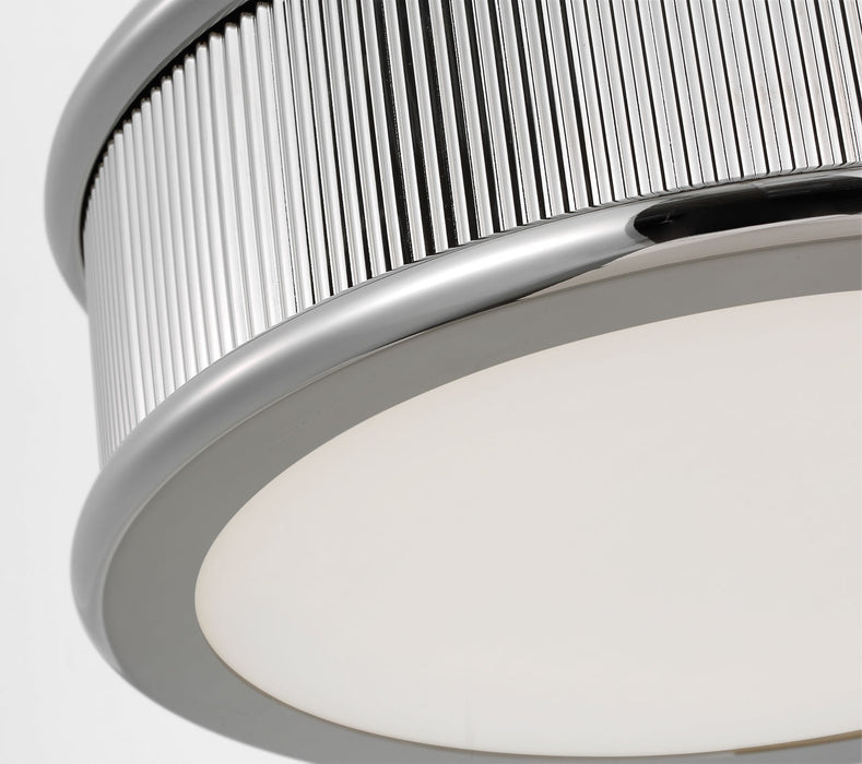 Myhouse Lighting Visual Comfort Studio - PCF1025PN - Five Light Flush Mount - Ritz - Polished Nickel/Polished Nickel