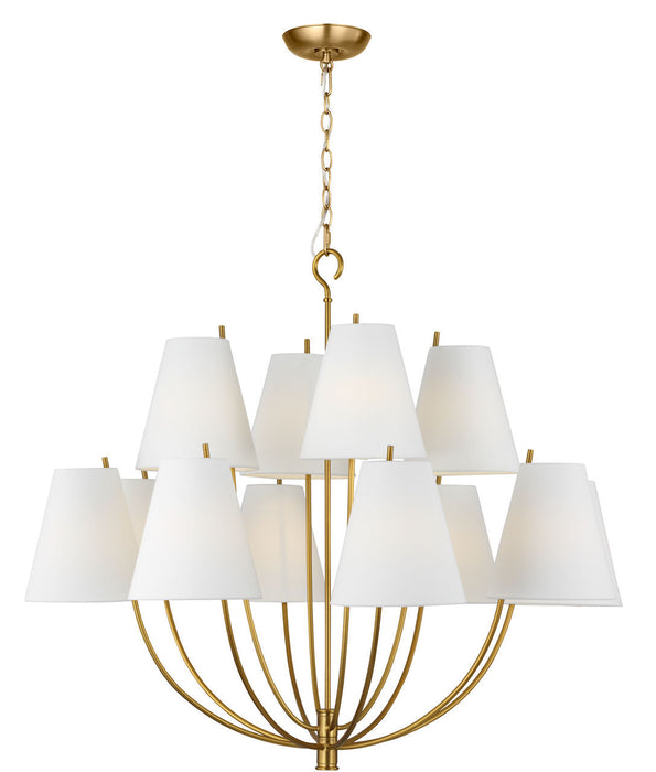 Myhouse Lighting Visual Comfort Studio - CC18412BBS - 12 Light Chandelier - Marina - Burnished Brass/Burnished Brass