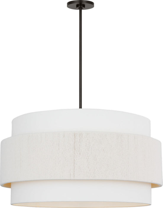Myhouse Lighting Visual Comfort Studio - EP1196AI - Six Light Hanging Shade - Belaro - Aged Iroged Iron