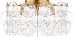 Myhouse Lighting Visual Comfort Studio - KSF1113BBS - Three Light Flush Mount - Candace - Burnished Brass/Burnished Brass