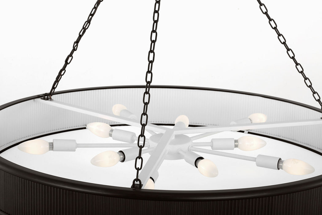 Myhouse Lighting Visual Comfort Studio - PCC10110AI - Ten Light Chandelier - Ritz - Aged Iroged Iron