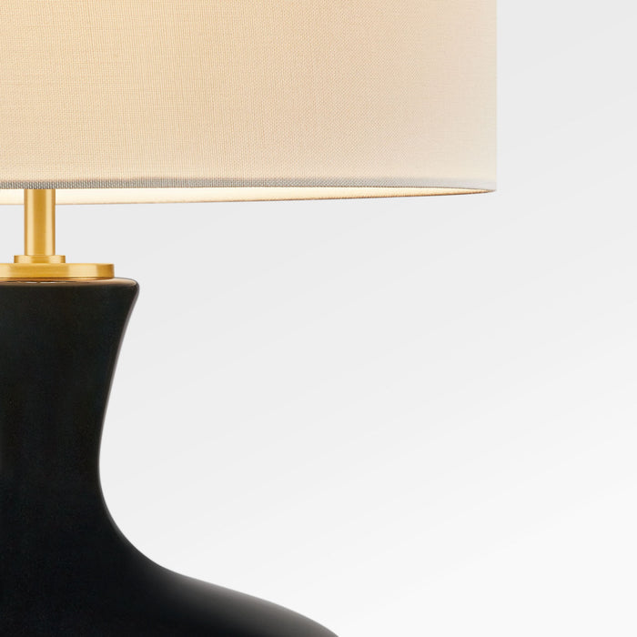 Myhouse Lighting Visual Comfort Studio - KST1251CBK - One Light Table Lamp - Amber - Black Ceramic/Black Ceramic