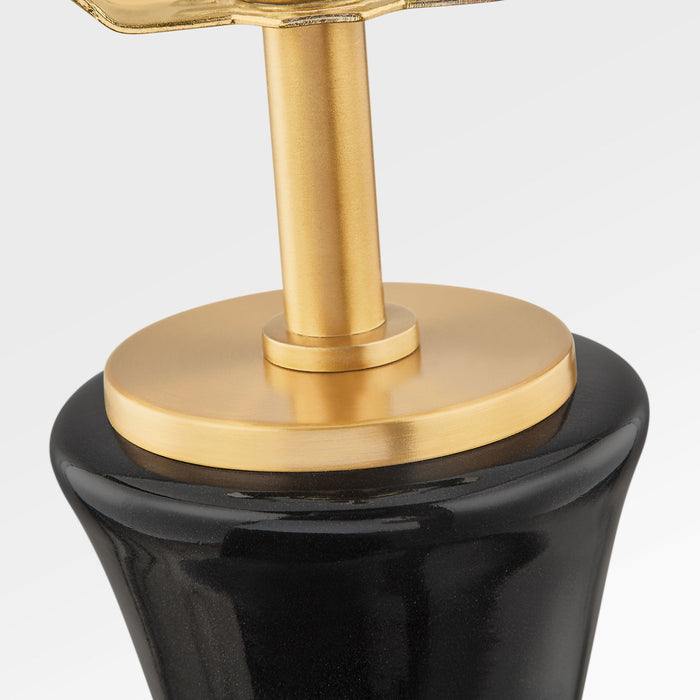 Myhouse Lighting Visual Comfort Studio - KST1251CBK - One Light Table Lamp - Amber - Black Ceramic/Black Ceramic