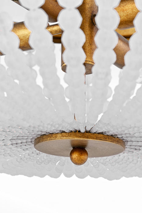 Myhouse Lighting Visual Comfort Studio - LXF1014VGD - Four Light Flush Mount - Bellecour - Vintage Gild/Vintage Gild