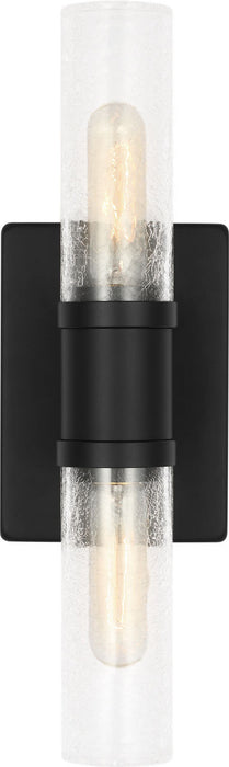 Myhouse Lighting Visual Comfort Studio - 4465002CC-112 - Two Light Vanity - Keaton - Midnight Black/Midnight Black
